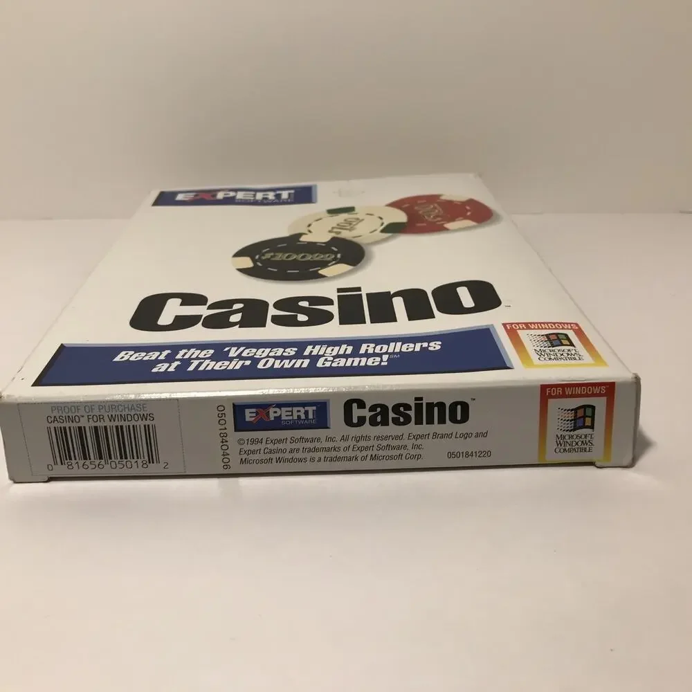 2 Vintage Big Box PC Games Casino And Cavalcade Card Games. Preowned As Seen